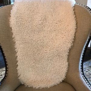 Super soft curly faux lamb throw
